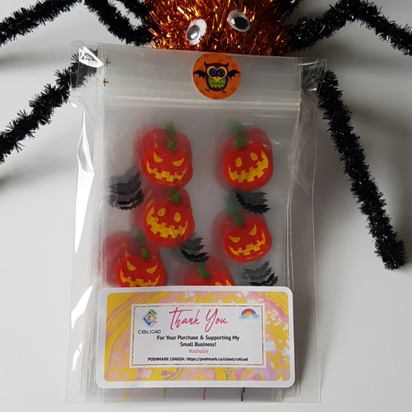 🎃 CLEARANCE 55 pcs Zipper Halloween Treat Bags Pumpkins 4"x6" inch - Picture 5 of 5
